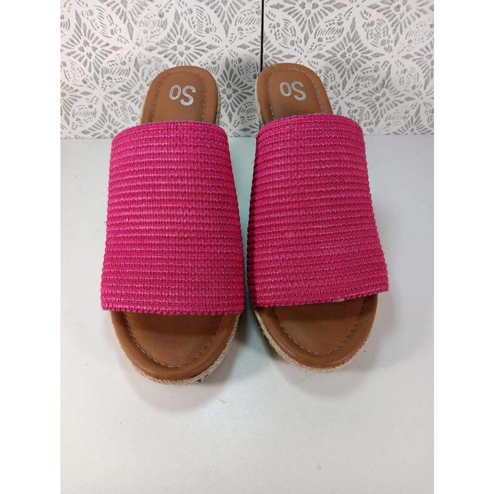 So open Toe Wedge women's Sandals Pink Size 9M 4”wedge